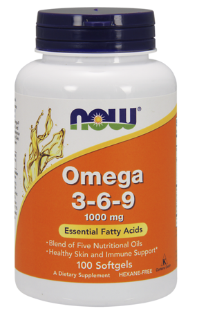 NOW FOODS KWASY OMEGA 3-6-9 100mg 100 kapsułek