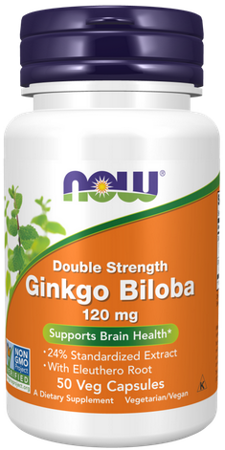 Now Foods Ginkgo Biloba Double 120mg 50 vege kapsułek