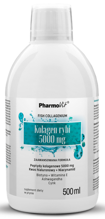 PharmoVit Kolagen rybi 5000mg biotyna cynk 500ml