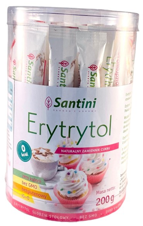 Santini Erytrytol zamiennik cukru w saszetkach 200g