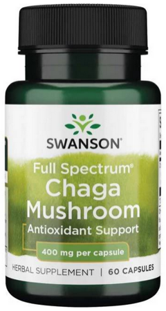 Swanson FS Chaga mushroom 400mg 60 kapsułek