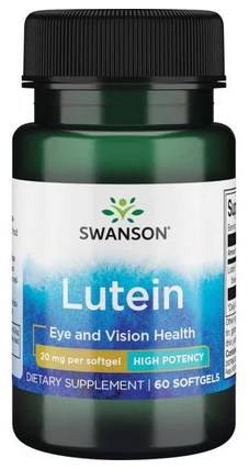 Swanson Lutein luteina 20mg 60 kapsułek żelowych